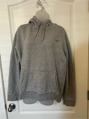 Hollister Men's Heather Gray Hooded Pullover Sweatshirt